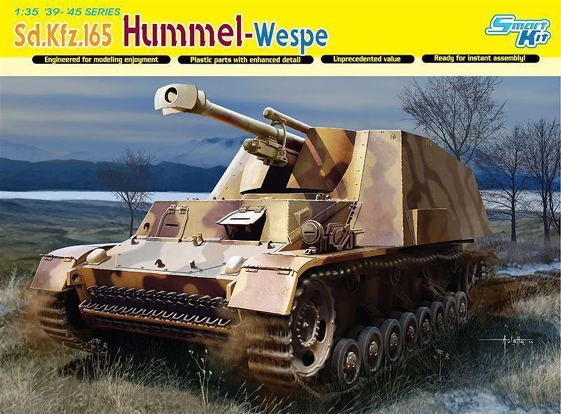Dragon 6535 1/35 Sd.Kfz.165 Hummel-Wespe Obüs Topu Demonte Plastik Maketi