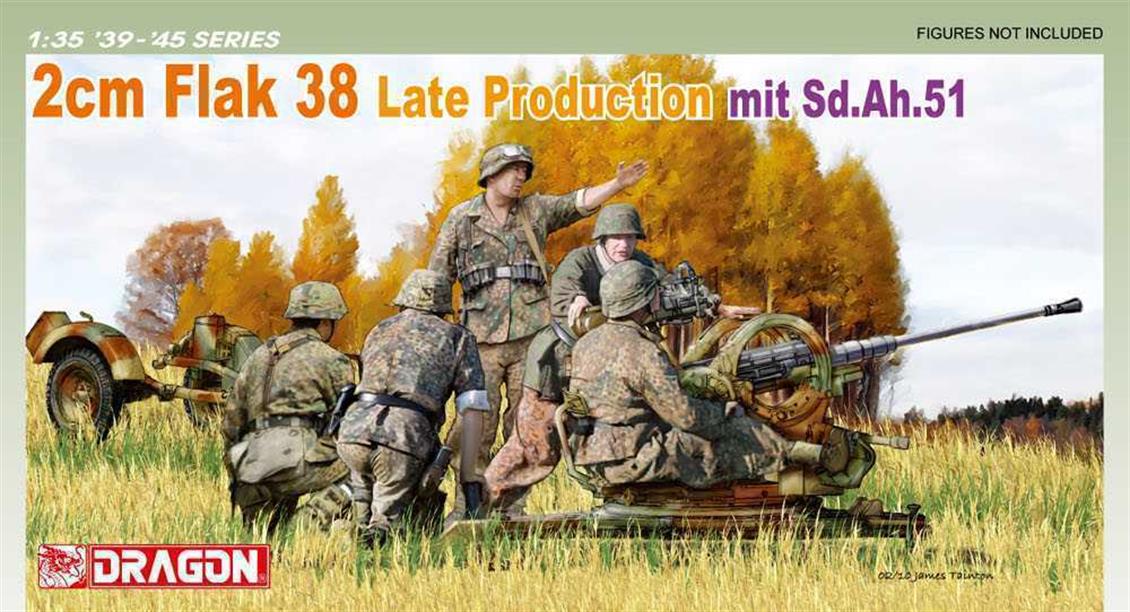 Dragon 6546 1/35 2cm Flak 38 Uçaksavar Topu Demonte Plastik Maketi