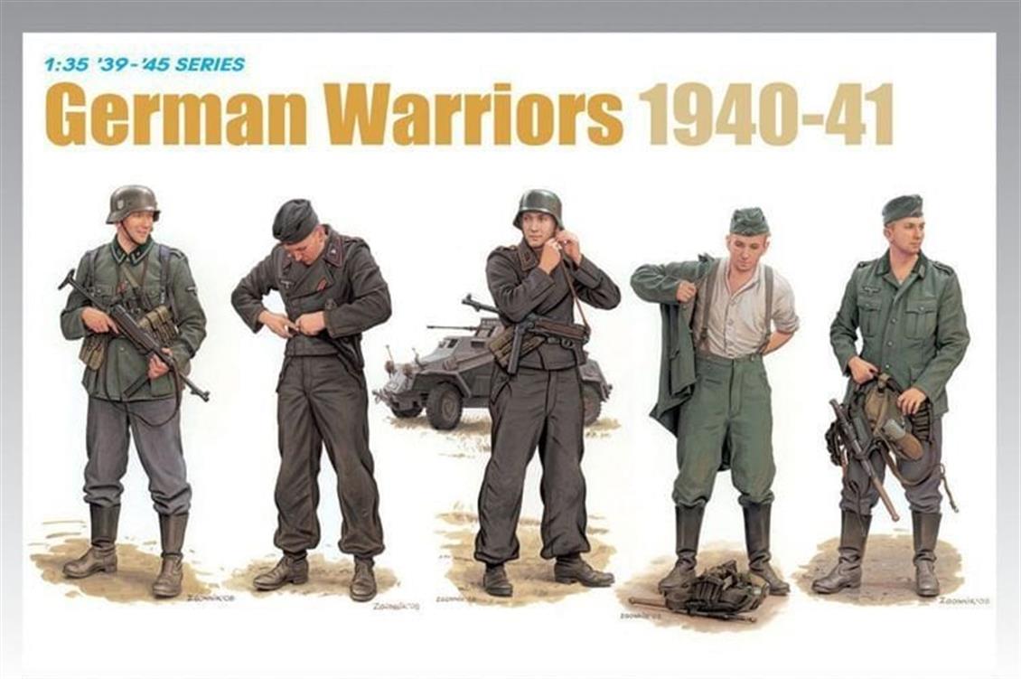 Dragon 6574 1/35 Alman Savaşçıları (1940-41) Asker Figürleri Demonte Plastik Maketi