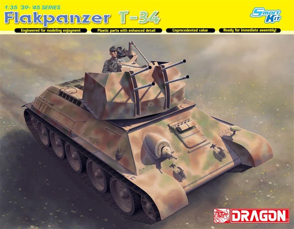 Dragon 6599 1/35 Flakpanzer T-34r Uçaksavar Demonte Plastik Maketi