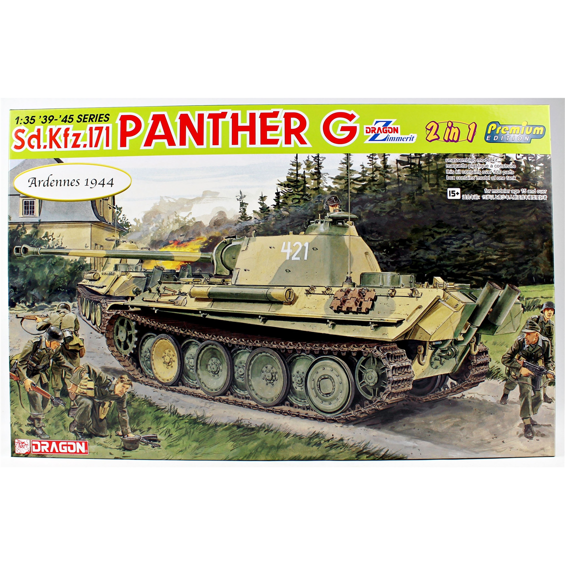Dragon 6602 1/35 Ölçek, Sd.Kfz.171 Panther G Tankı (2 in1-Premium Edition), Yeni Tip Paletler ile, Plastik Model Kiti