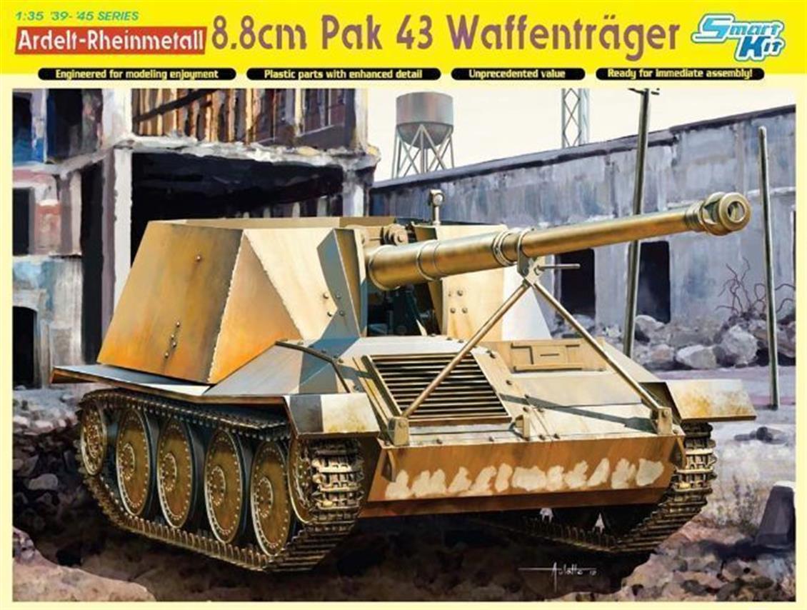 Dragon 6728 1/35 8.8cm PaK 43 Waffentrager Tank Avcısı Demonte Plastik Maketi