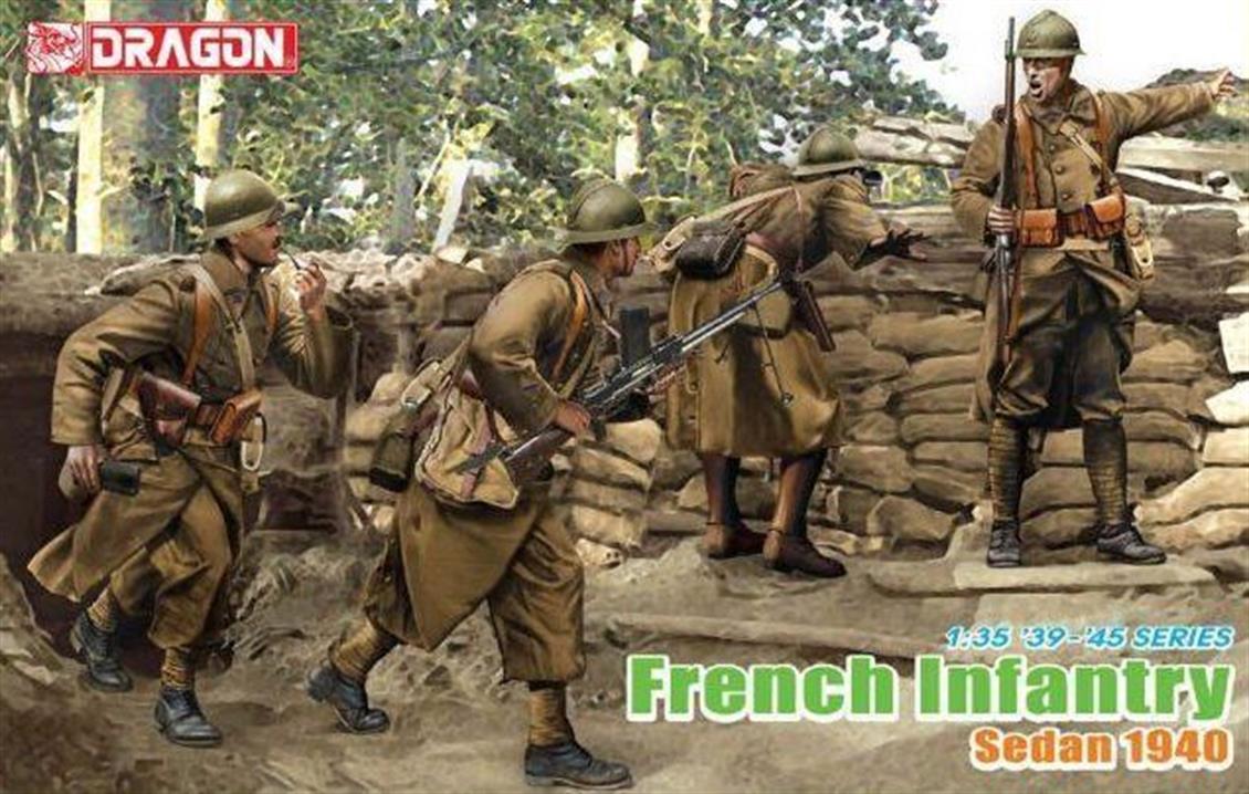Dragon 6738 1/35 Fransız Piyadesi (Sedan 1940) Asker Figürleri Demonte Plastik Maketi