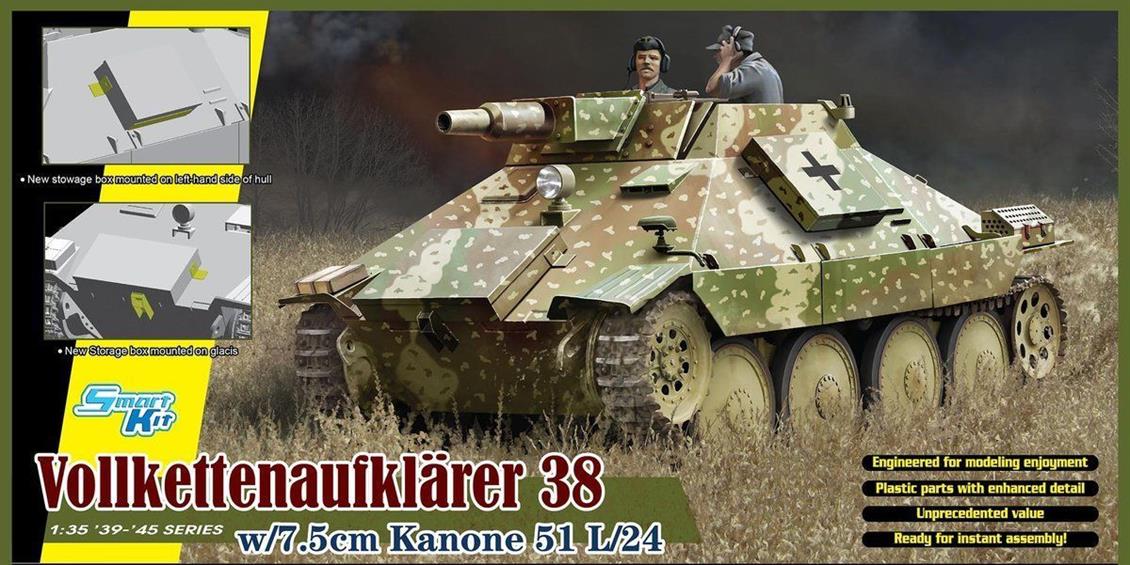 Dragon 6815 1/35 Vollkettenaufklaerer 38 Tank Avcısı Demonte Plastik Maketi