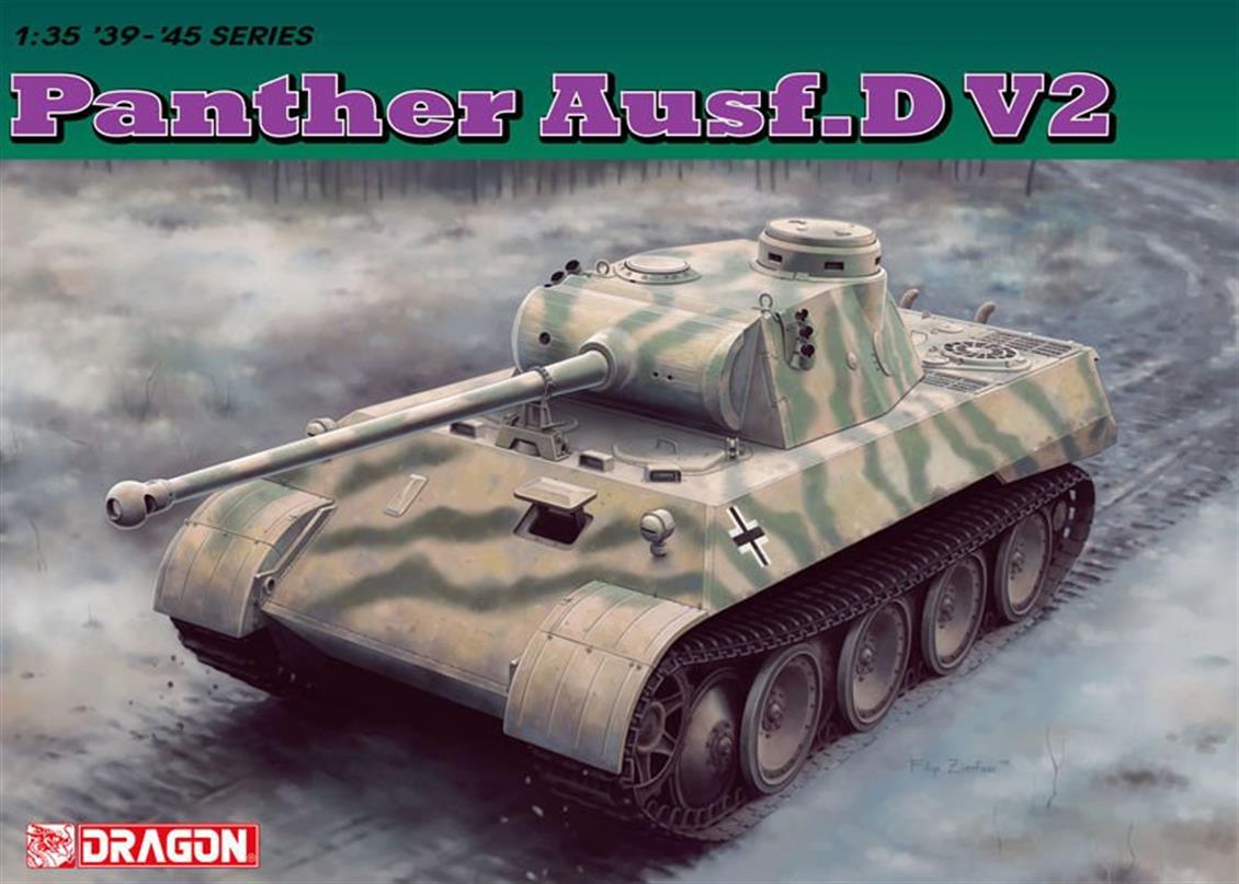 Dragon 6822 1/35 Panther Ausf.D V2 Tank Demonte Plastik Maketi