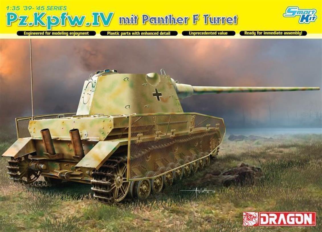 Dragon 6824 1/35 Pz.Kpfw.IV (with Panther F Turret) Tankı Demonte Plastik Maketi
