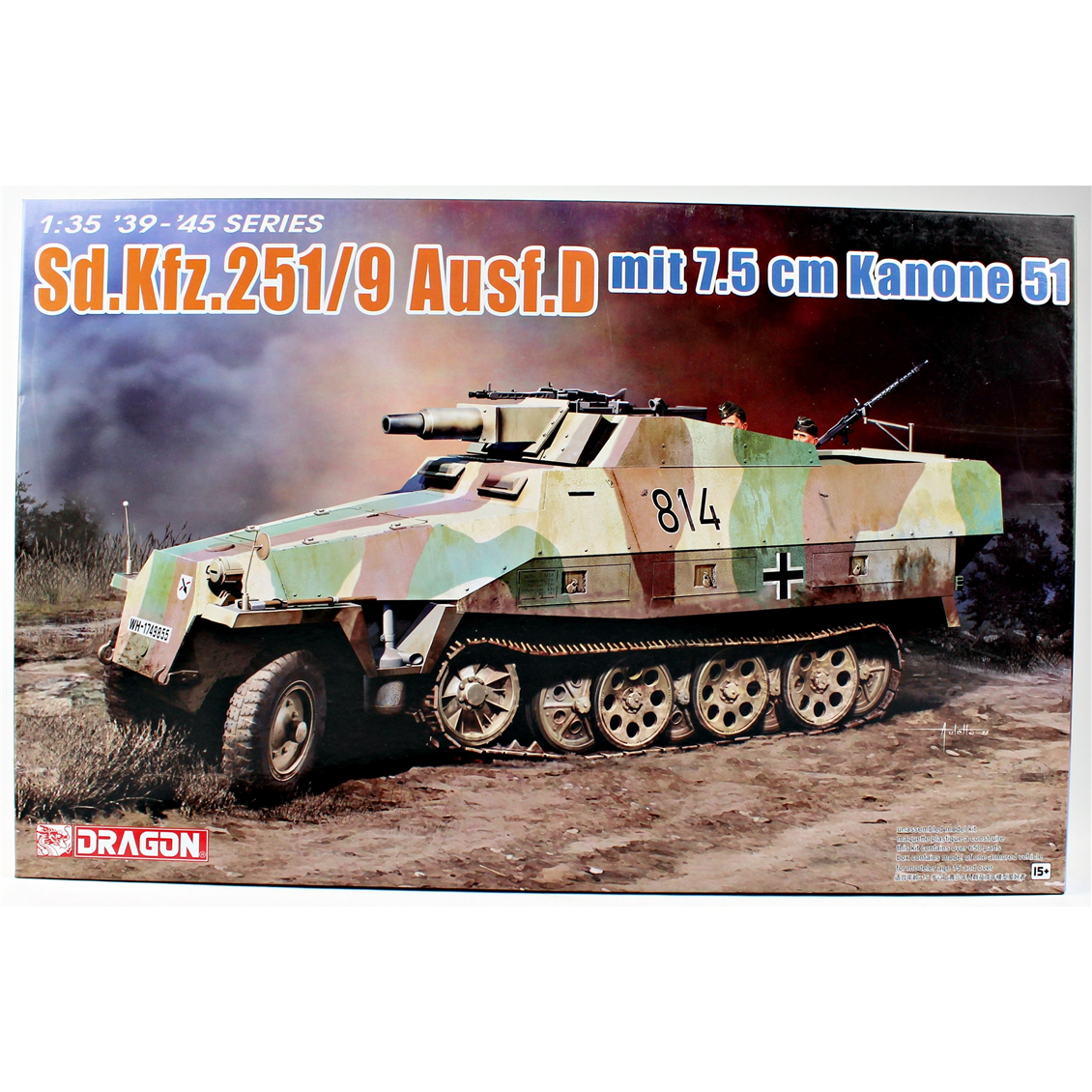 Dragon 6863 1/35 Ölçek, Sd.Kfz.251/9 Ausf.D Alman Yarı Paletli, Toplu, Piyade Taşıyıcı Plastik Model Kiti