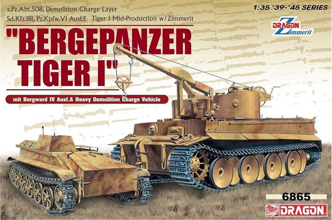 Dragon 6865 1/35 Bergepanzer Tiger I (with Borgward IV) Tankı Demonte Plastik Maketi