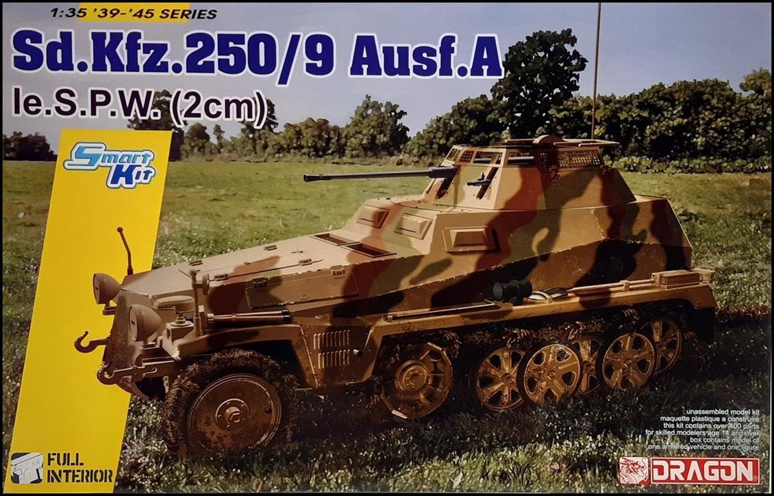Dragon 6882 1/35 Sd.Kfz.250/9 Ausf.A le.S.P.W. (2cm) Yarı Paletli Askeri Araç Demonte Plastik Maketi