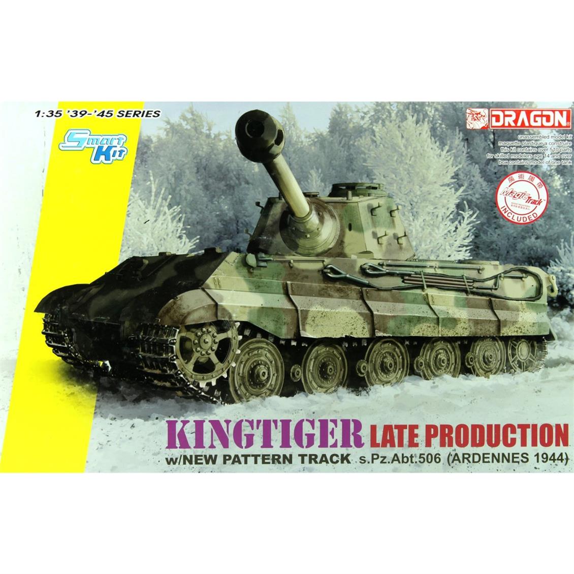 Dragon 6900 1/35 King Tiger s.Pz.Abt.506 (Ardennes 1944) Tankı Demonte Plastik Maketi