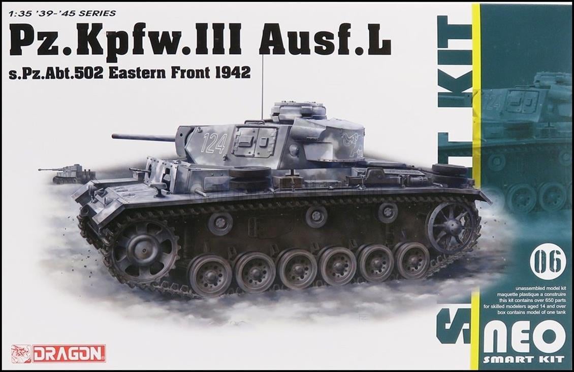 Dragon 6957 1/35 Pz.Kpfw.III Ausf..l 502. Alay (Leningrad 1942/43) Tankı Demonte Plastik Maketi
