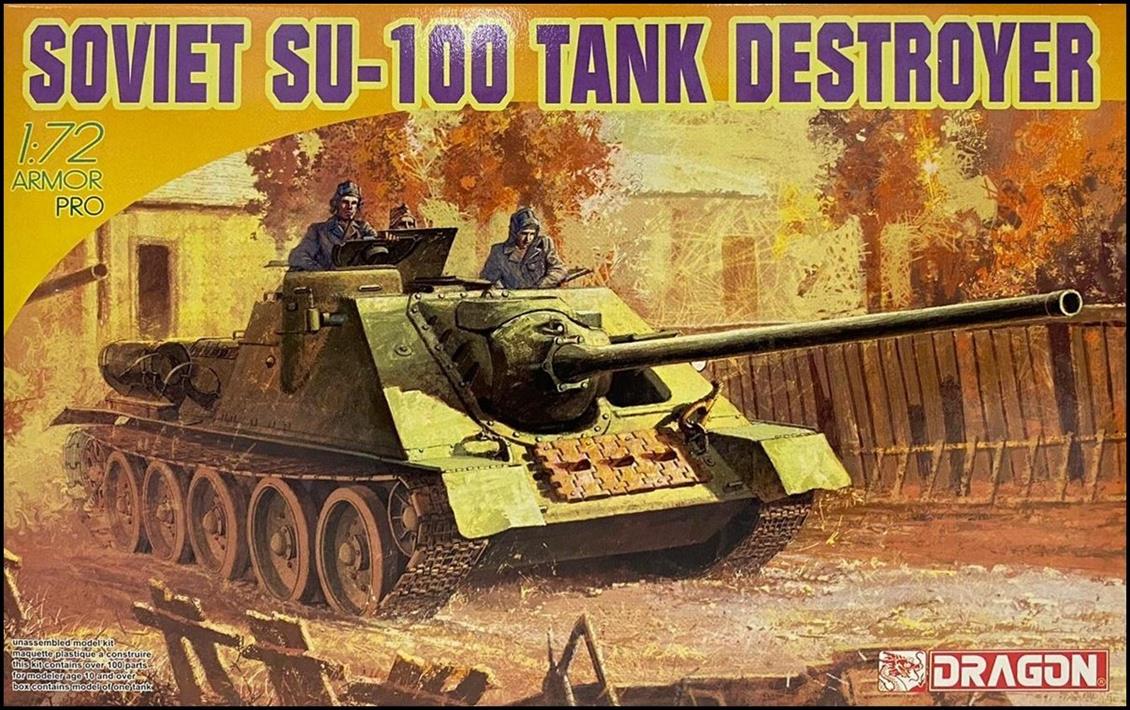 Dragon 7208 1/72 Soviet SU-100 Tank Avcısı Demonte Plastik Maketi