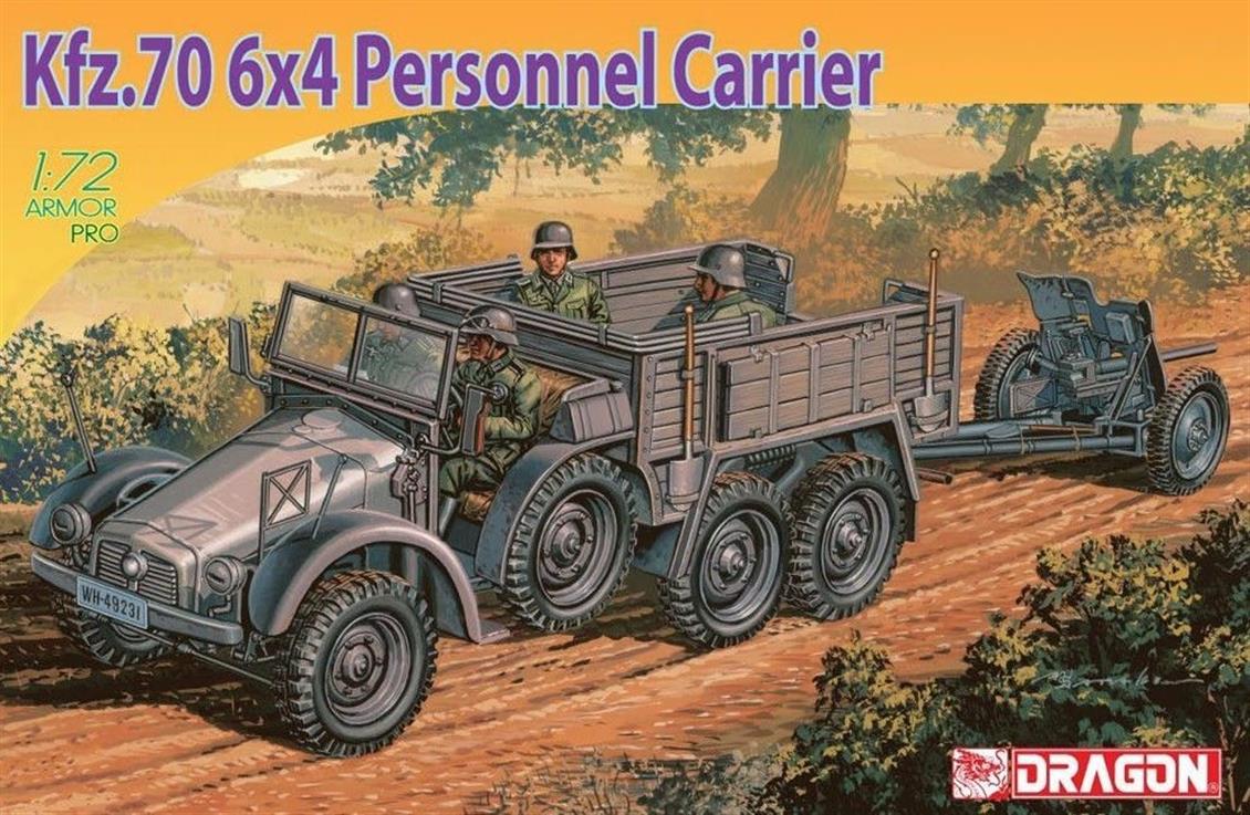 Dragon 7377 1/72 Kfz.70 6x4 Personel Taşıyıcı Kamyon Demonte Plastik Maketi