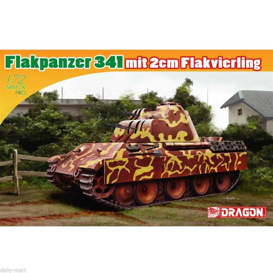 Dragon 7487 1/72 2cm Uçaksavar (Flakpanzer 341) Tankı Demonte Plastik Maketi