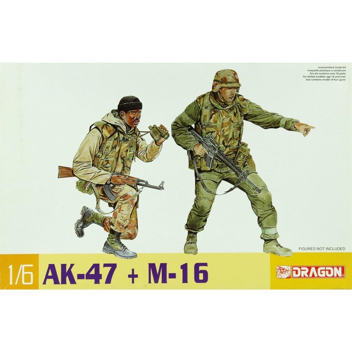 Dragon 75035 1/6 AK-47 ve M16 Silahları Demonte Plastik Maketi