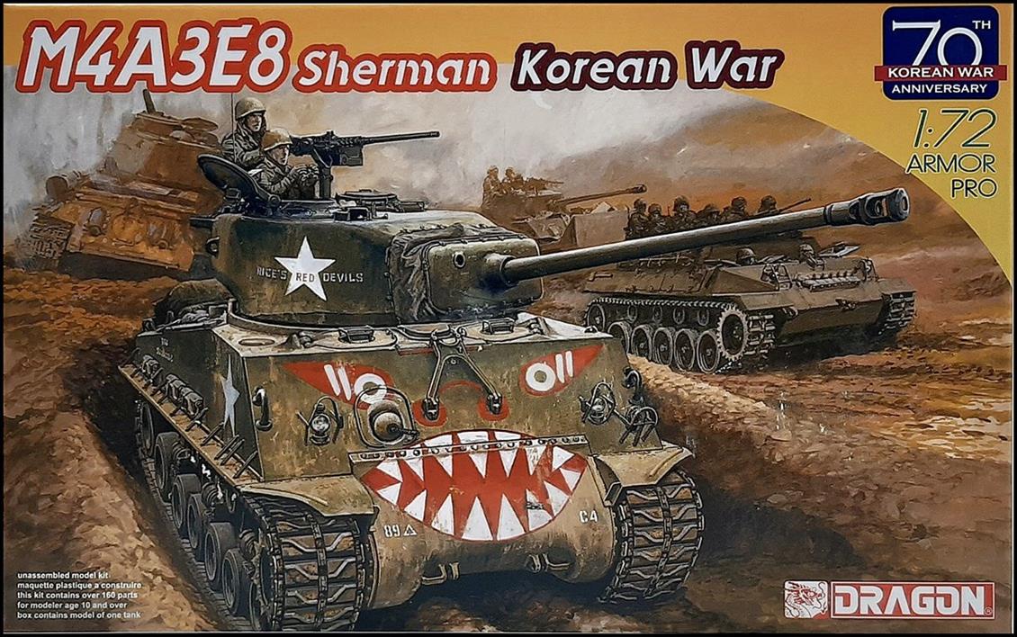 Dragon 7570 1/72 M4A3E8 (Easy Eigh) Kore Savaşı Tankı Demonte Plastik Maketi