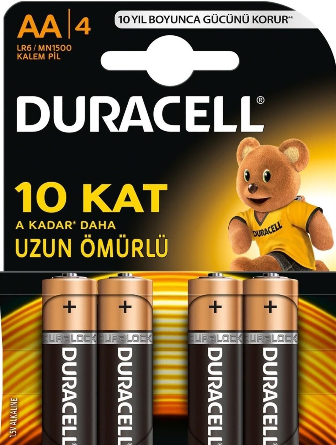 DURACELL 7694 LR06 MN1500 ALKALİNE KALEM PİL - AA -4 ADET