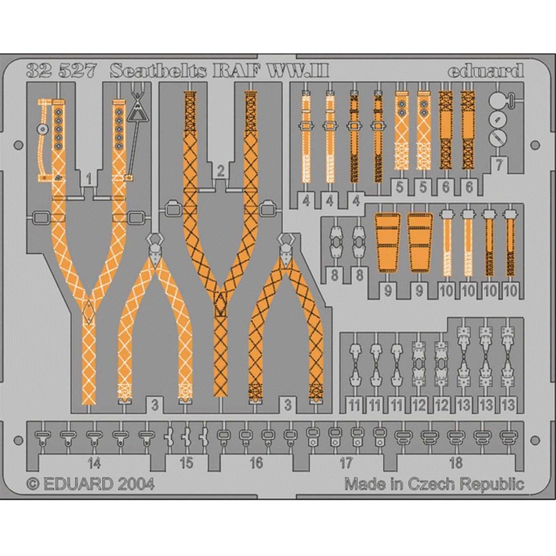 EDUARD 32527 1/32 Seatbelts RAF WWII Maket Detay S