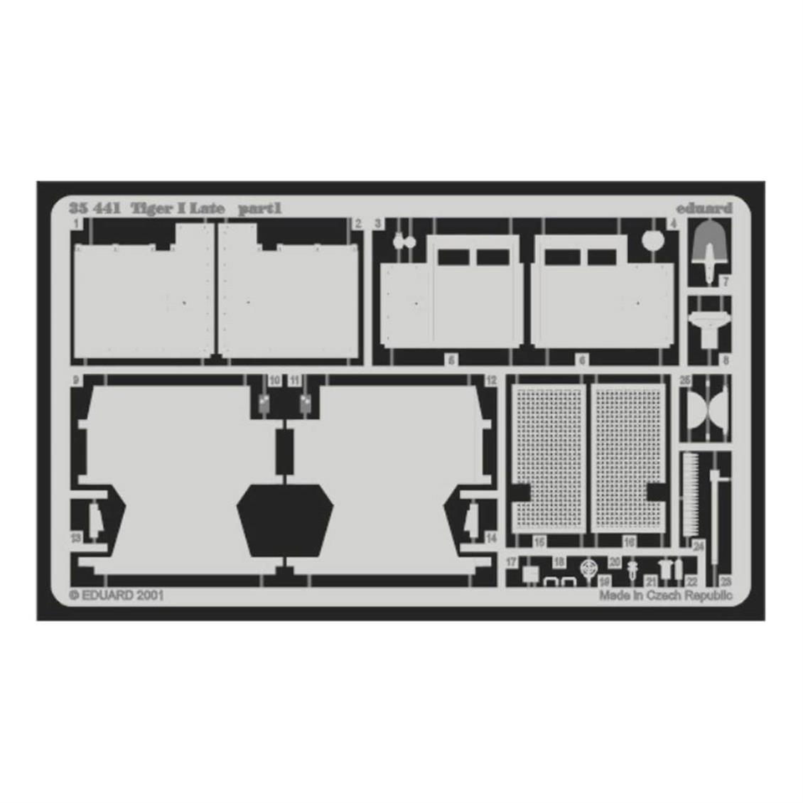 EDUARD 35441 1/35 Tiger I late FOR TAMIYA Maket De