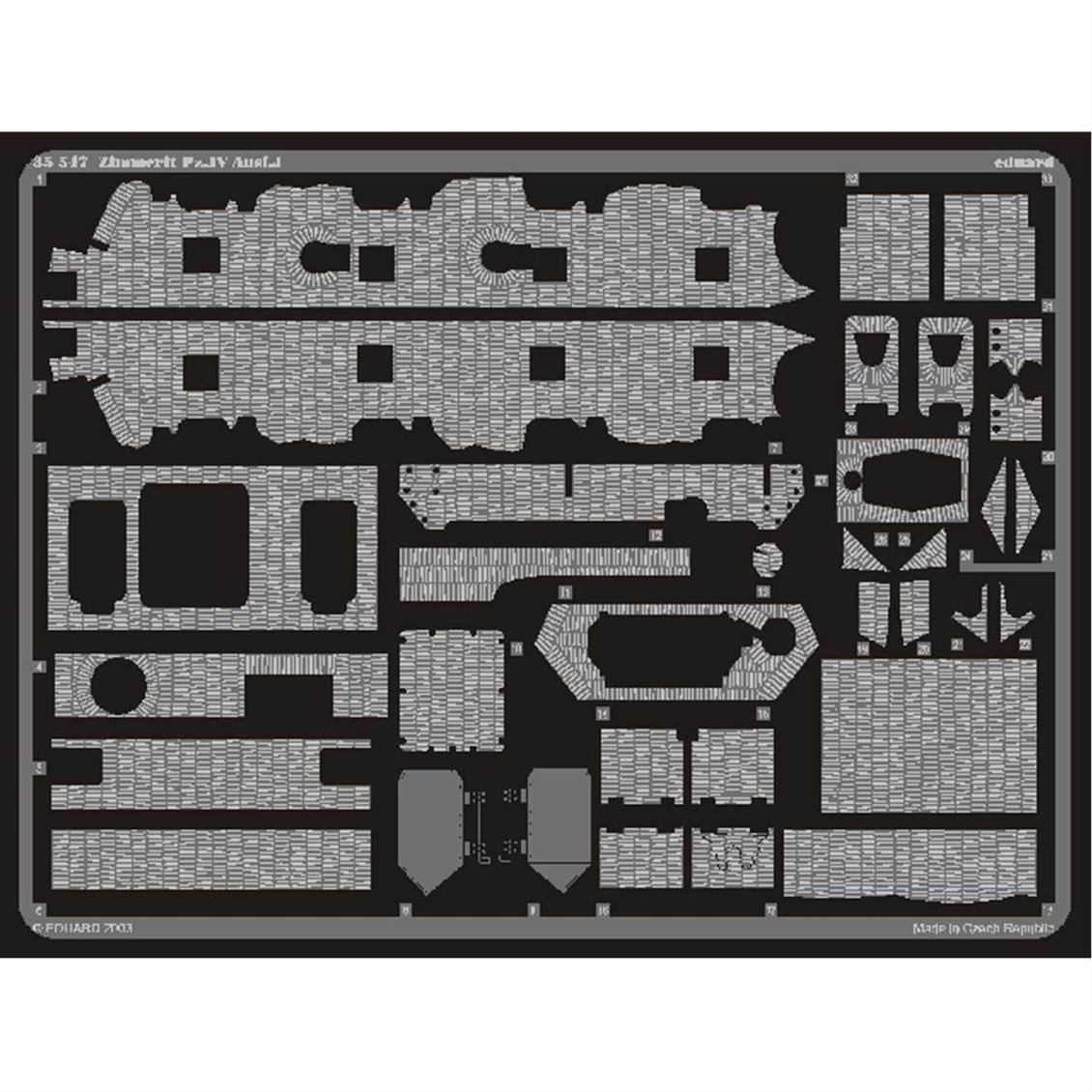 EDUARD 35547 1/35 Zimmerit Pz.IV Ausf.J FOR TAMIYA