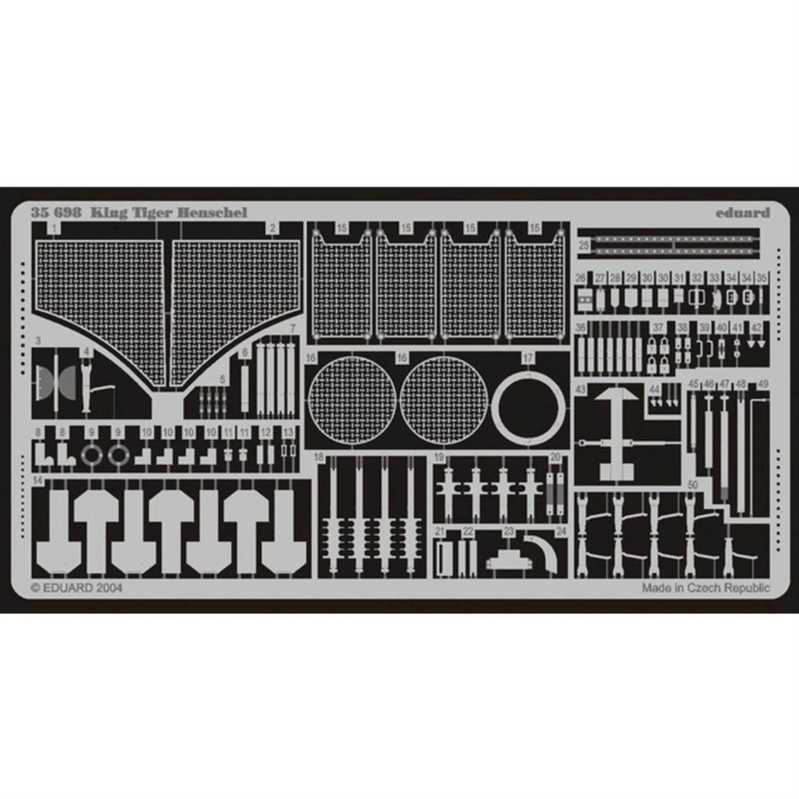 EDUARD 35698 1/35 King Tiger Henschel FOR DRAGON M