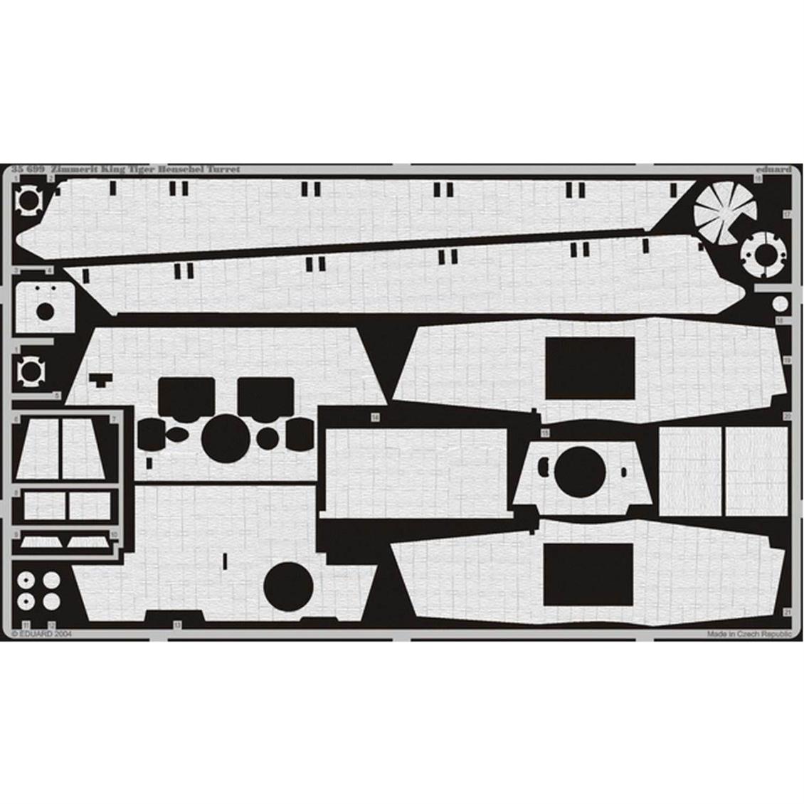 EDUARD 35699 1/35 Zimmerit King Tiger Henschel FOR
