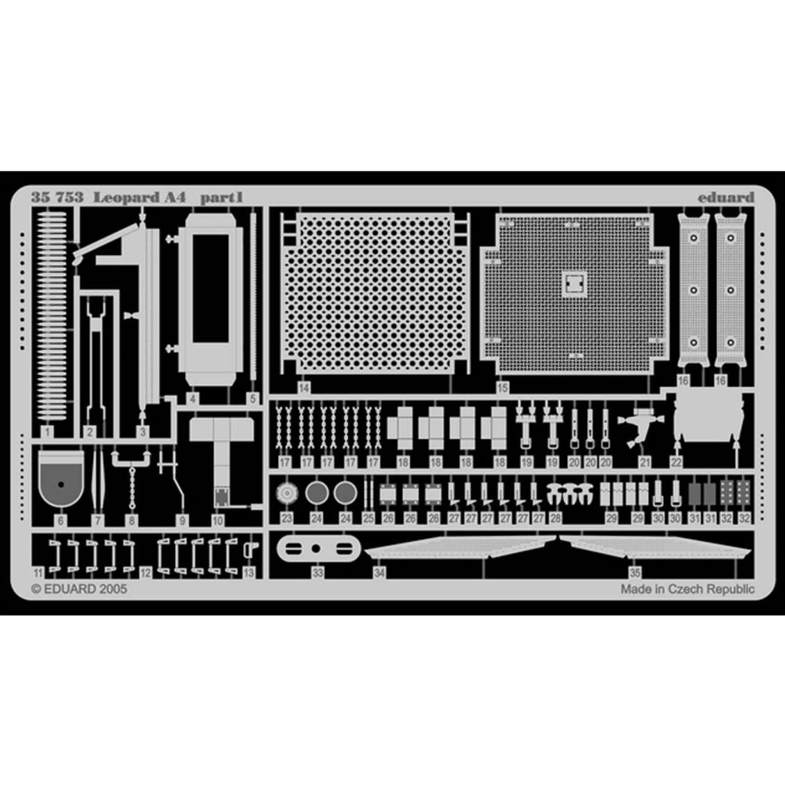 EDUARD 35753 1/35 Leopard A4 FOR TAMIYA Maket Deta