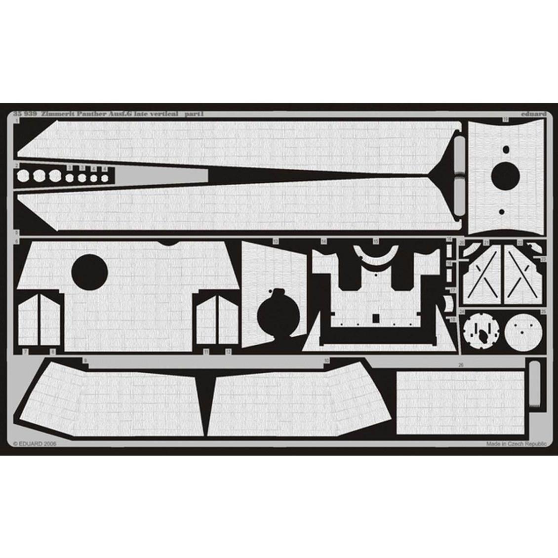 EDUARD 35939 1/35 Zimmerit Panther Ausf.G late ver