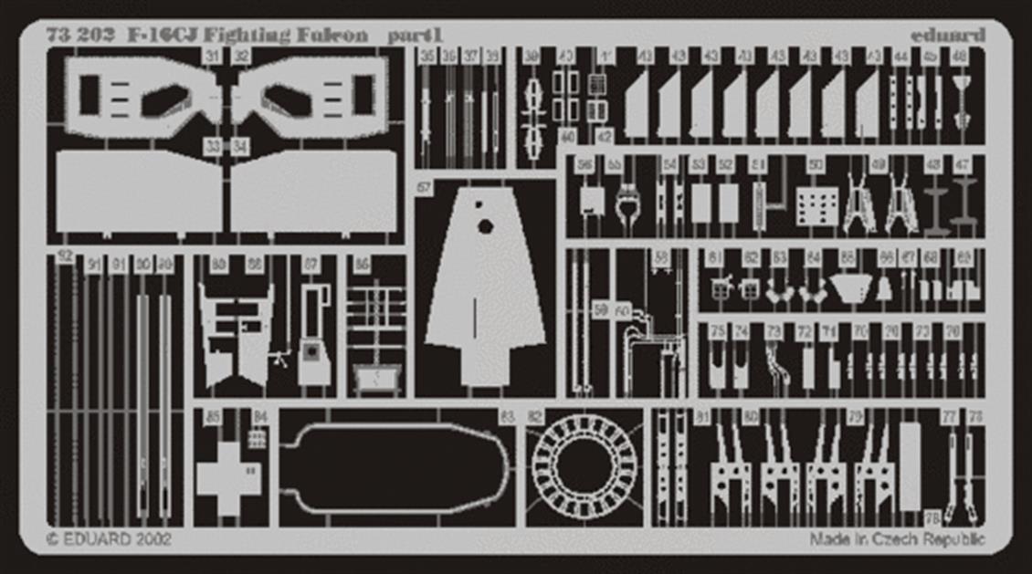 EDUARD 73202 1/72 F-16CJ FOR HASEGAWA Maket Detay
