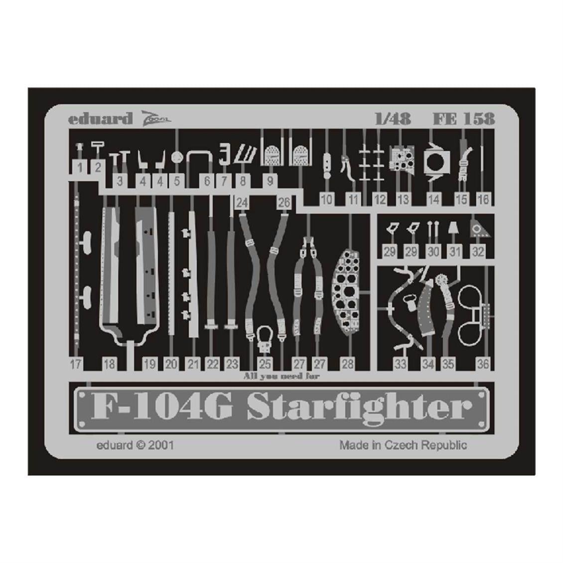 EDUARD FE158 1/48 F-104G FOR HASEGAWA Maket Detay