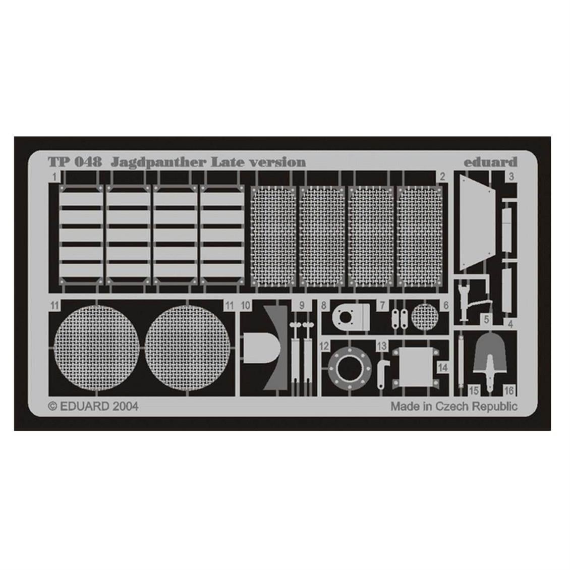 EDUARD TP048 1/35 Jagdpanther late vers. FOR TAMIY