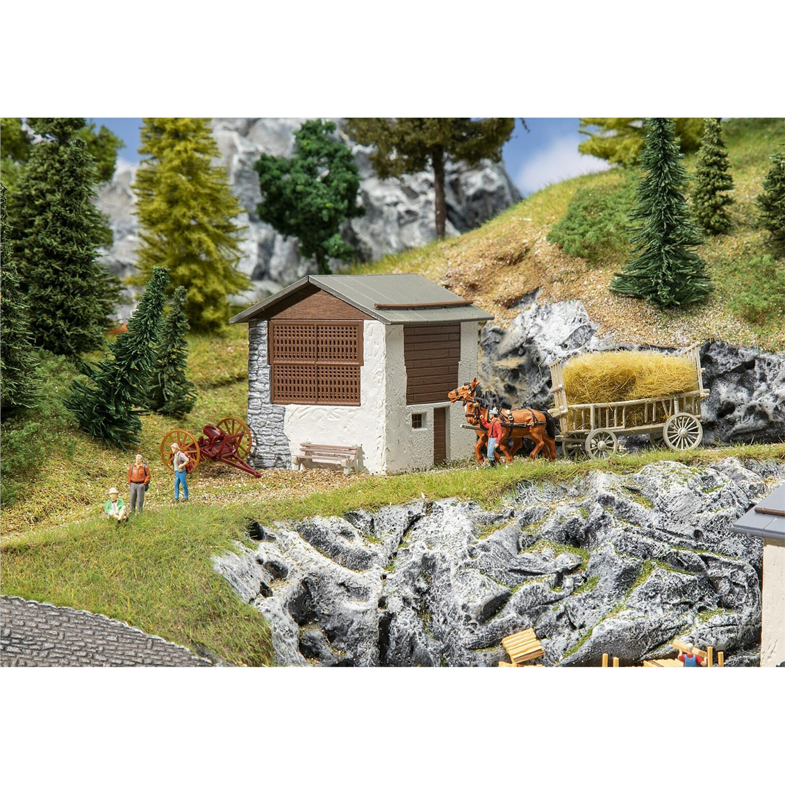 Faller 130634 1/87 Ölçek, Graubünden Samanlığı, Plastik Model Kiti