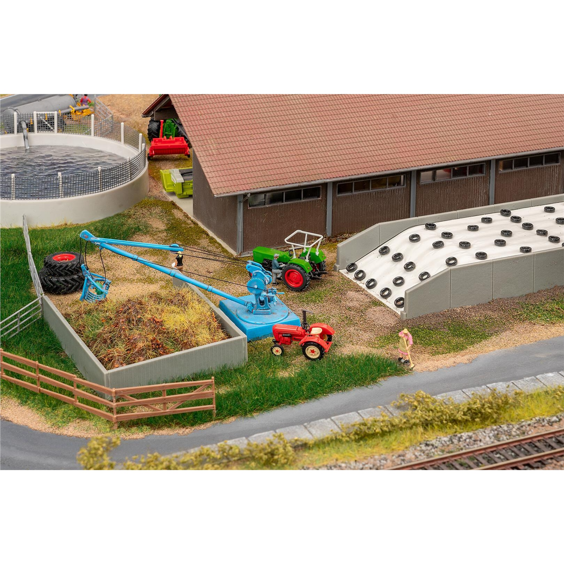 Faller 130678 1/87 Ölçek, Vinçli Silo ve Gübre Bandı, Plastik Model Kiti