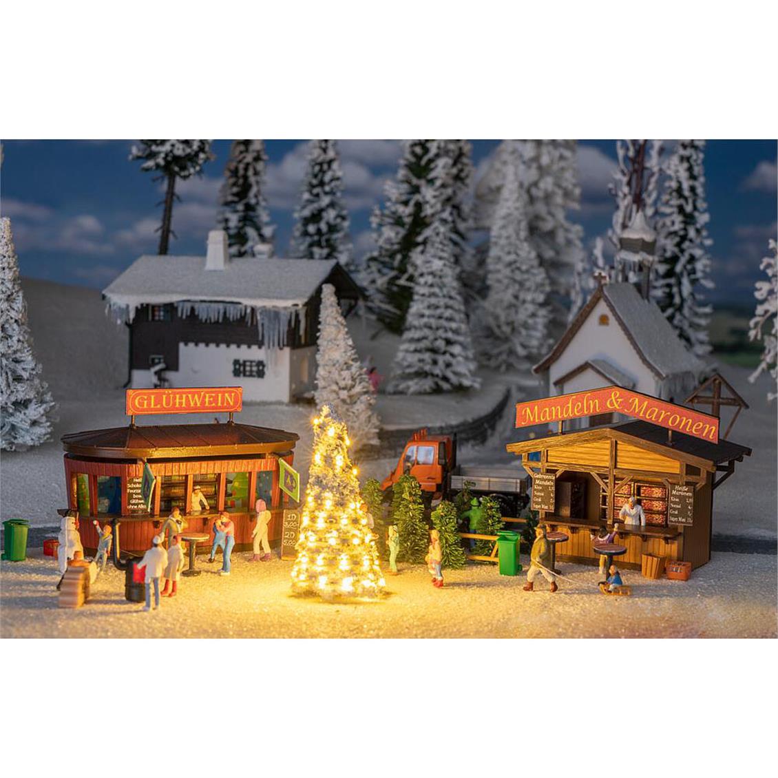 Faller 190092 1/87 Ölçek, Noel Alışveriş Standları, Plastik Model Kiti