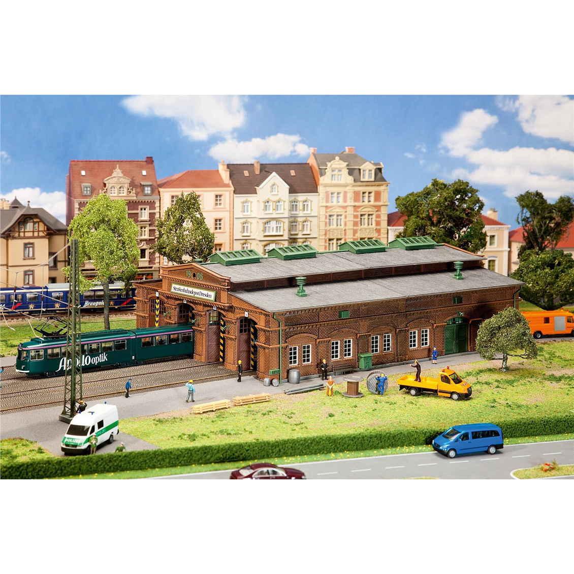 Faller 191823 1/87 Ölçek, Dresten Tramway Garajı, Plastik model Kiti