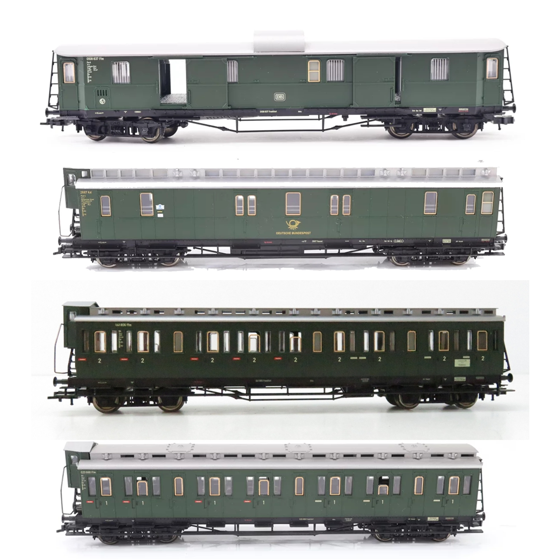 Fleischmann 1/87 Ölçek, 5684, 5685, 5686, 5688, 4 Adet Model Tren Yolcu Vagon Seti