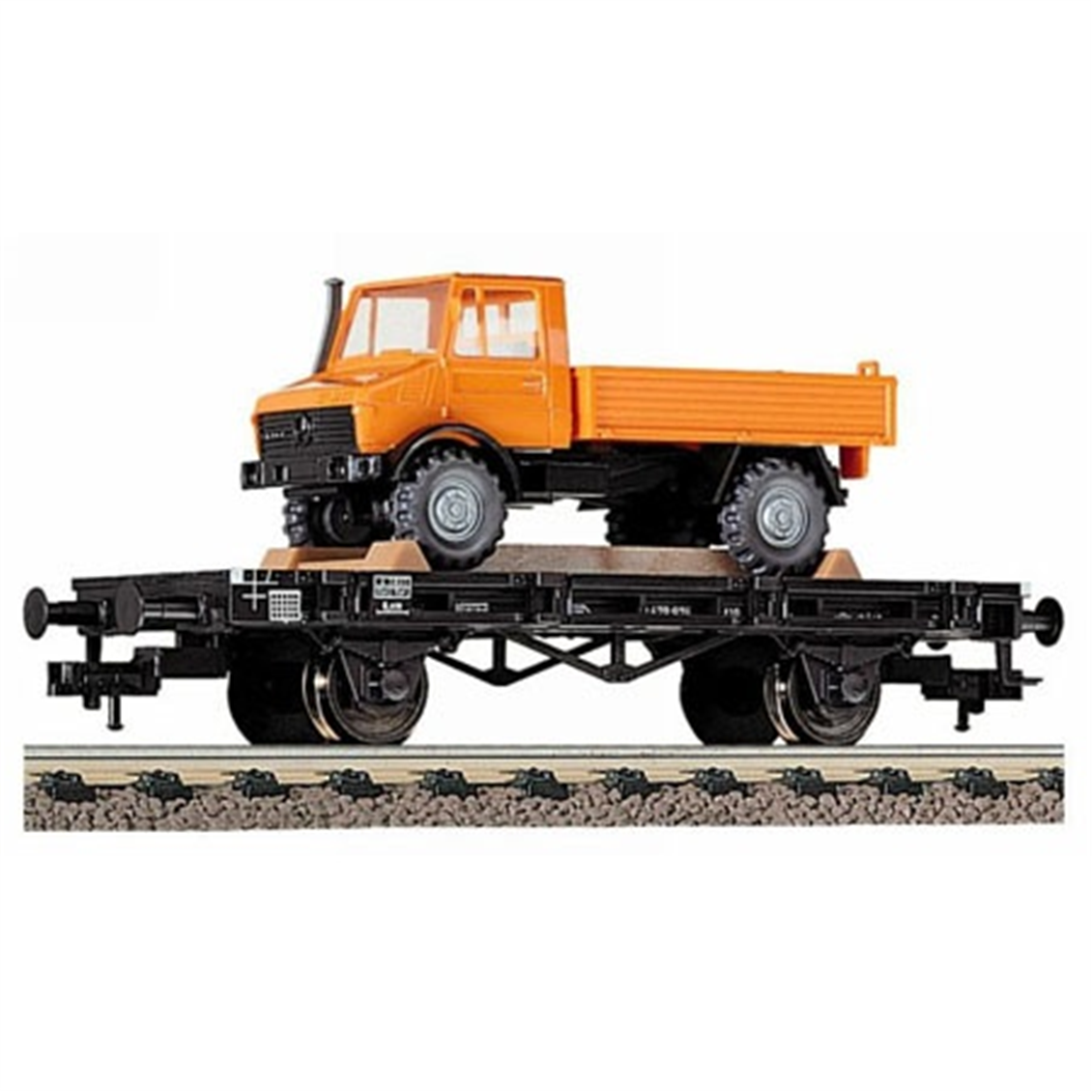 Fleischmann 5218 1/87 Ölçek, DB, Unimog Taşıyan Düz Vagon
