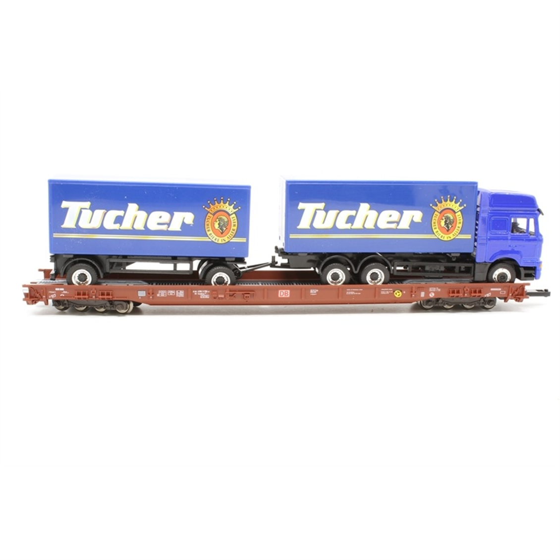 Fleischmann 5278 1/87 Ölçek, DB, DAF TIR Taşıyan, 8 Akslı   Alçak Vagon
