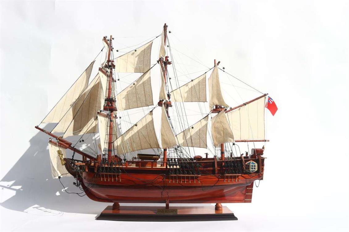 GIANHIEN TS0020W60 HMS BOUNTY AHŞAP HAZIR YELKENLİ SAVAŞ GEMİSİ MAKETİ