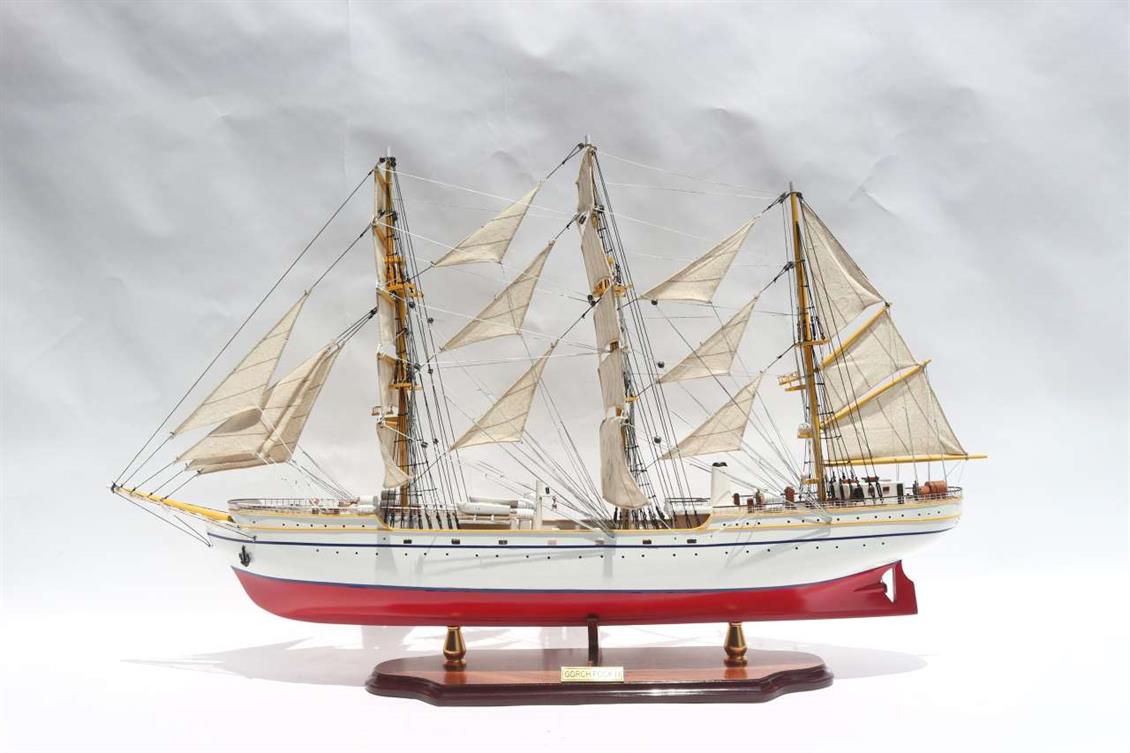 GIANHIEN TS0032P80 GORCH FOCK II AHŞAP HAZIR YELKENLİ GEMİ MAKETİ