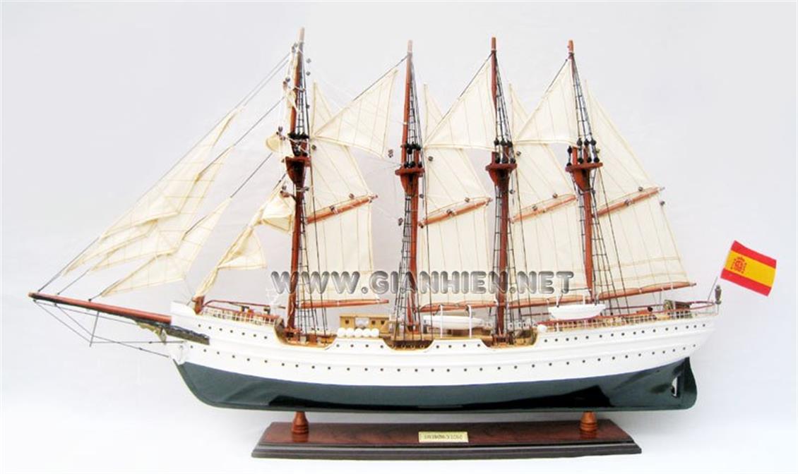GIANHIEN TS0067P JUAN SEBASTIAN DE ELCANO AHŞAP HAZIR YELKENLİ GEMİ MAKETİ