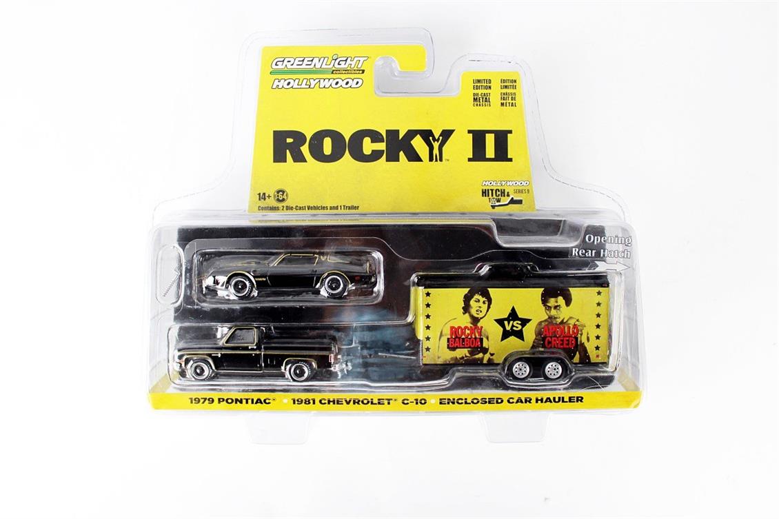 GreenLight 31120A 1/64 1981 Chevrolet C-10 Custom Deluxe With Rocky's 1979 Pontiac Firebird Transam, Sergilemeye Hazır Metal Kamyonet Ve Araba Modeli