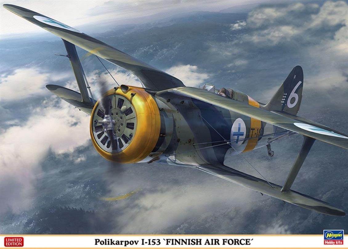 Hasegawa 07461 1/48 Polikarpov I-153 (Finlandiya Hava Kuvvetleri) Savaş Uçağı (Limited Edition) Demonte Plastik Maketi