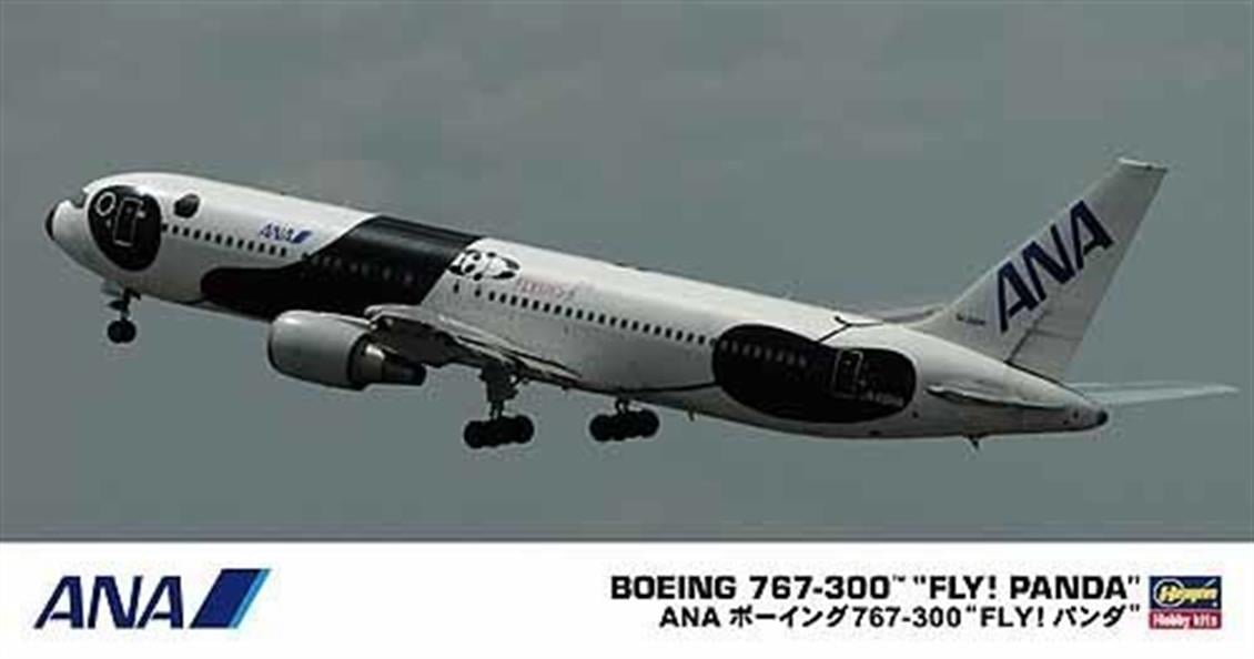 Hasegawa 10682 1/200 Boeing 767-300 ANA Fly Panda Yolcu Uçağı Demonte Plastik Maketi