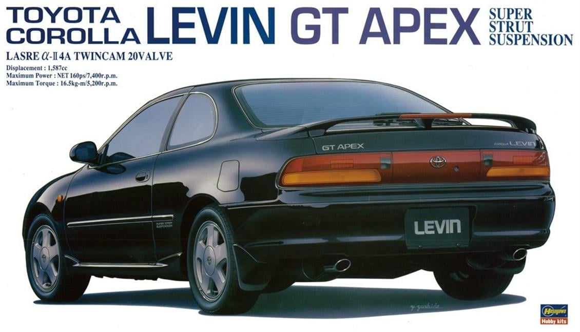 Hasegawa 20254 1/24 Toyota Corolla Levin GT Apex (Limited Edition) Otomobil Demonte Plastik Maketi