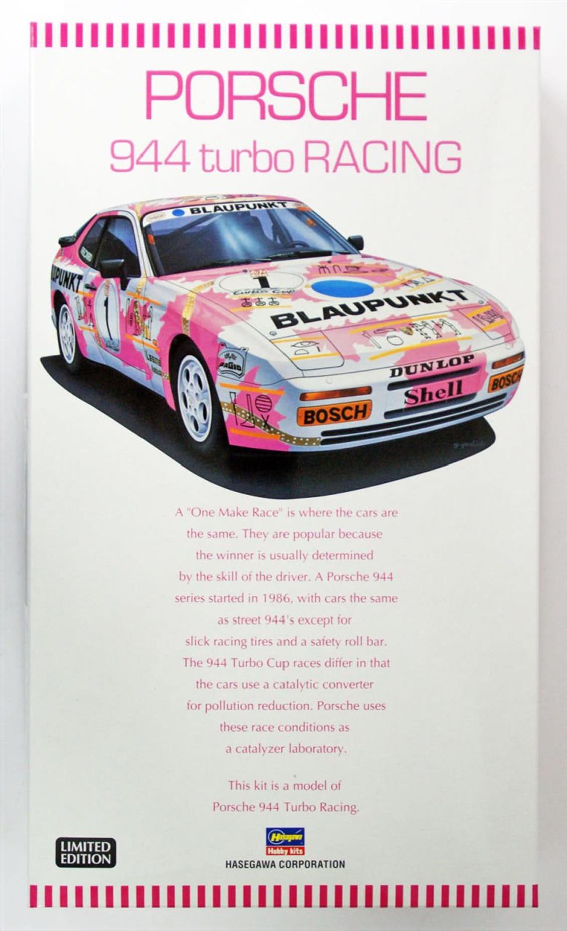 Hasegawa 20315 1/24 Porsche 944 Turbo Racing (Limited Edition) Otomobil Demonte Plastik Maketi