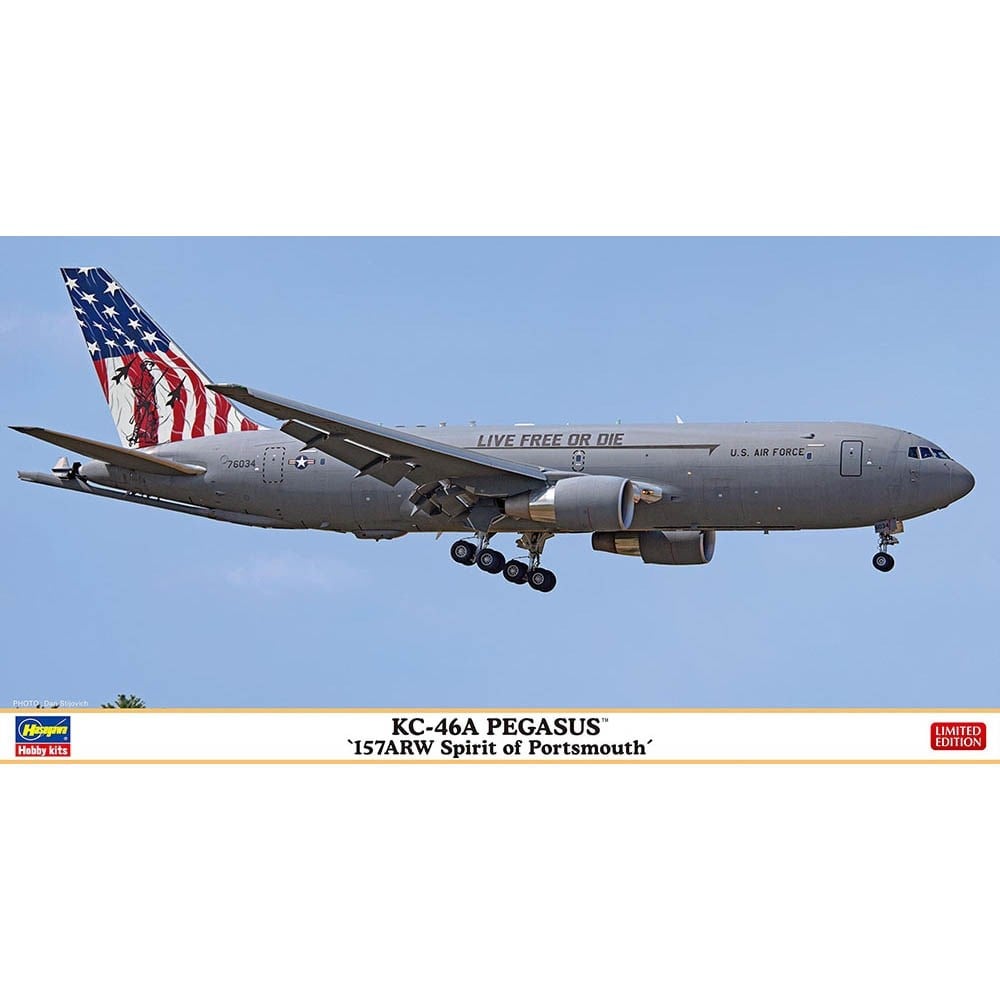 Hasegawa 41 10865 1/200 Ölçek, KC-46A Pegasus (157 ARW Spirit of Portsmouth), Savaş Uçağı Plastik Model Kiti