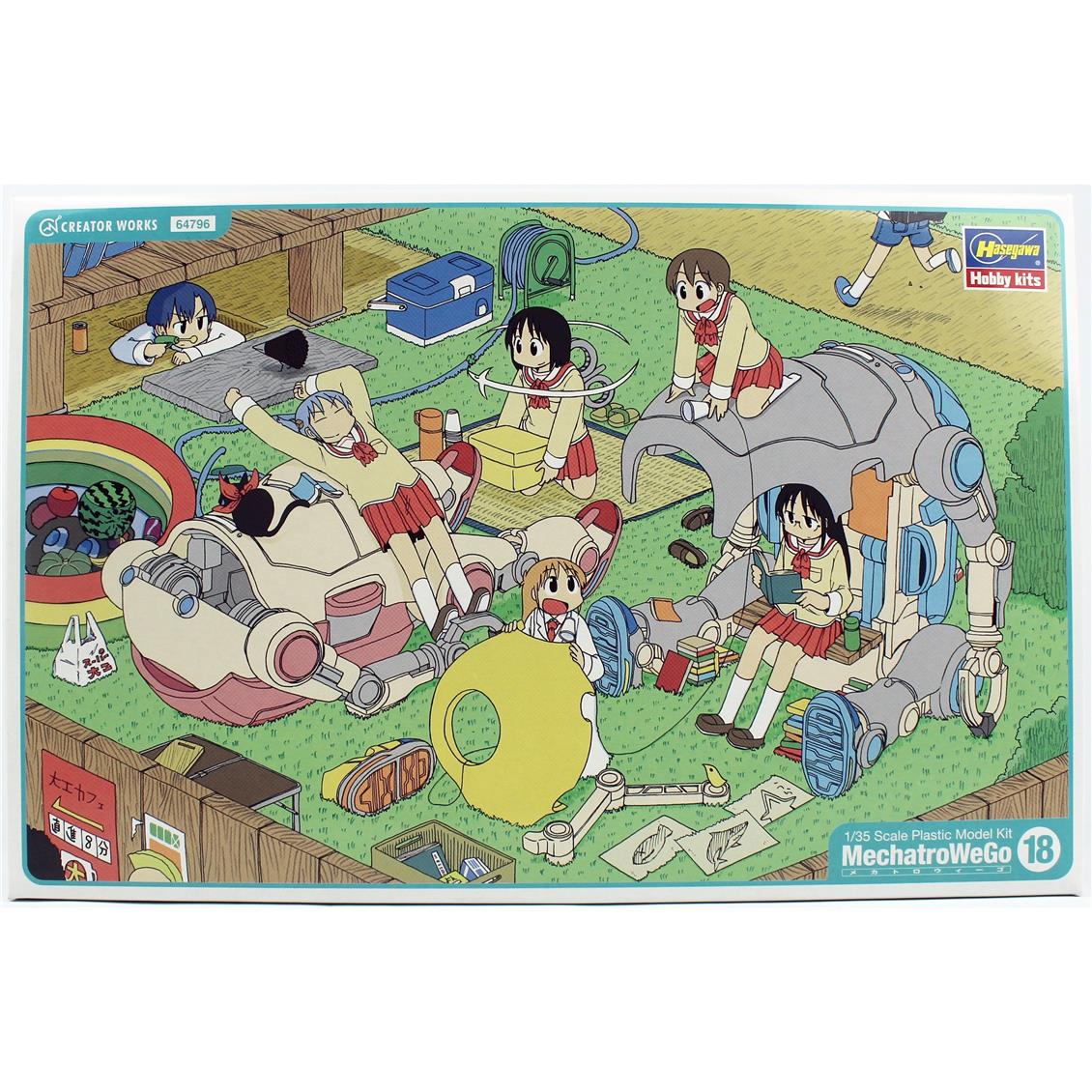 Hasegawa 64796 1/35 Ölçek, MechatroWeGo Warm & Cool (Shinonome Laboratory Ver.) with Bonus Item Seal, Creator Works Serisi Plas