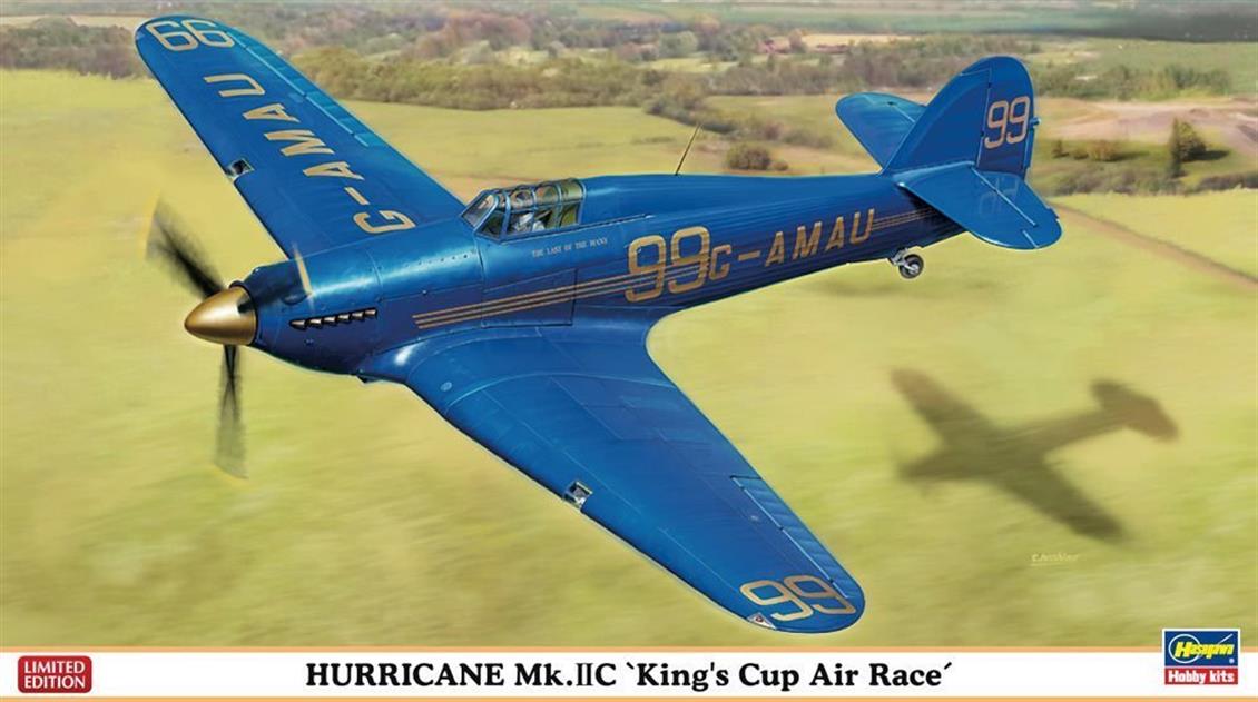 Hasegawa 9967 1/48 Hurricane Mk.IIC King Cup Air Race (Limited Edition) Savaş Uçağı Demonte Plastik Maketi