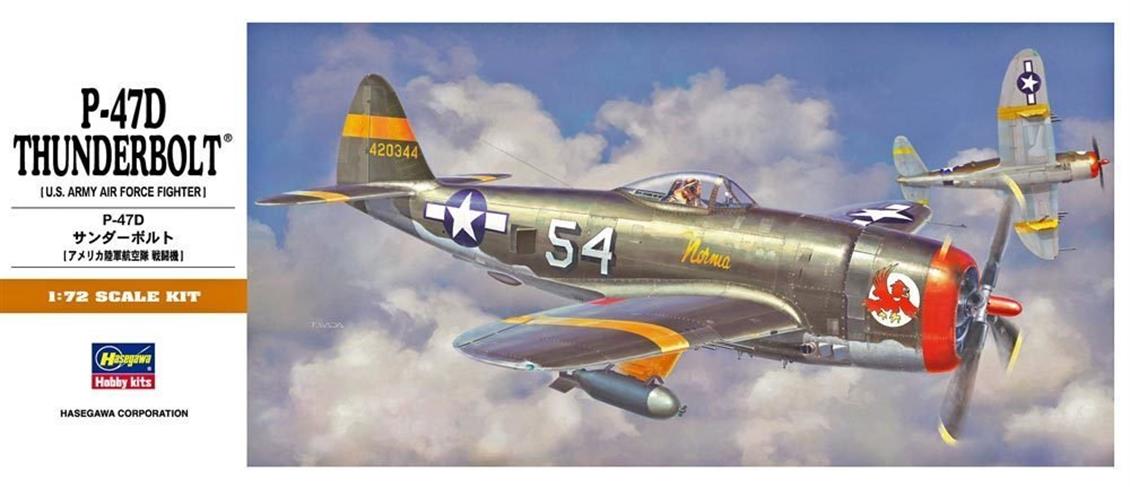 Hasegawa A8 00138 1/72 P-47D Thunderbolt Savaş Uçağı Demonte Plastik Maketi
